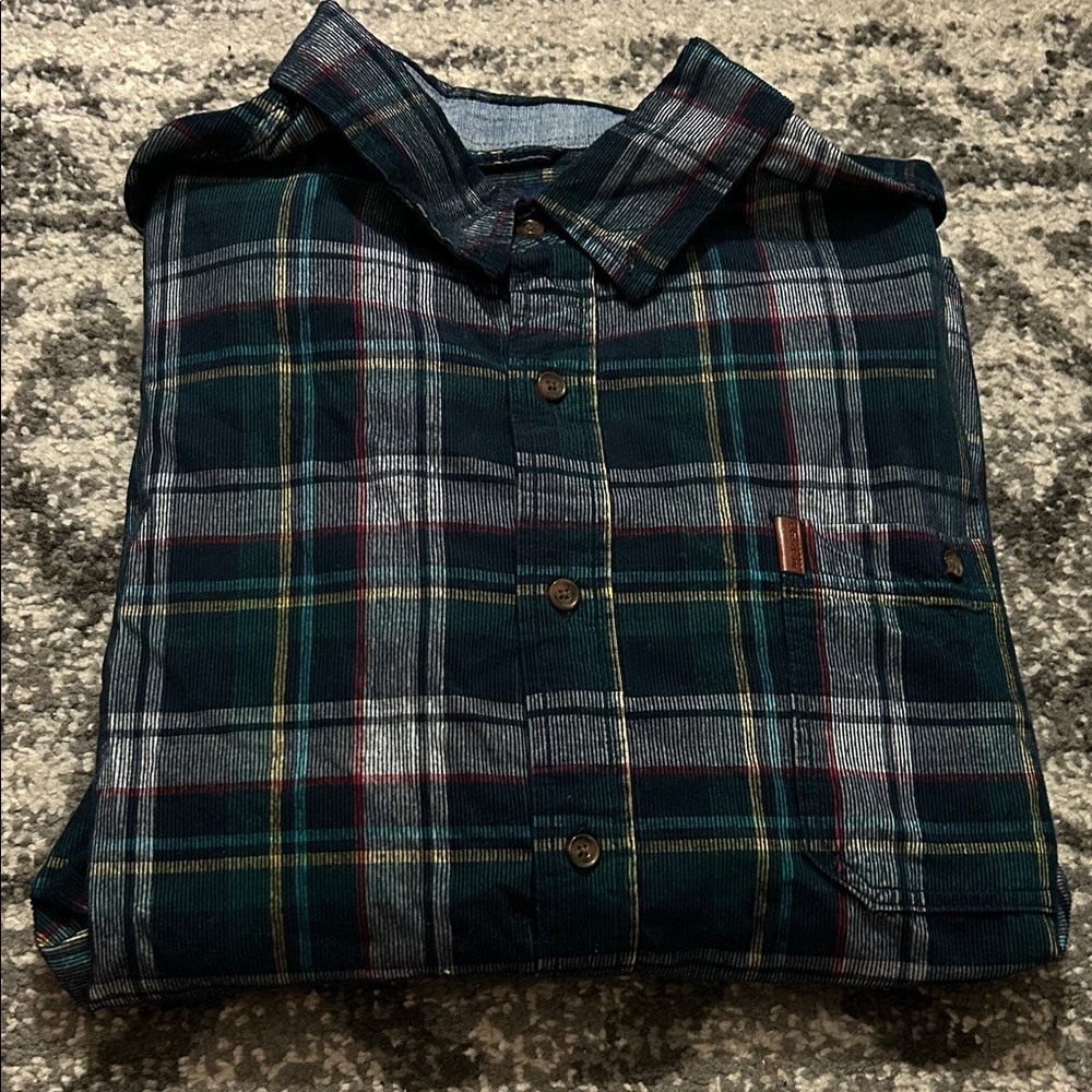 Men's CHAPS Plaid Flannel Button-Up SZ XL